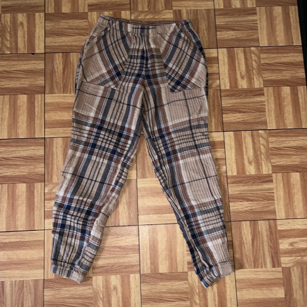 Aerie Brown Linen Pants